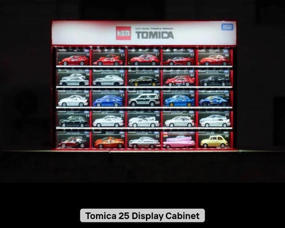 LED Lit 1/64 Diecast Display Case – Acrylic Desktop/Wall Cabinet