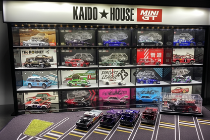 LED Lit 1/64 Diecast Display Case – Acrylic Desktop/Wall Cabinet